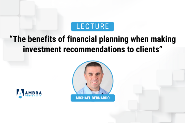 Lecture “The benefits of financial planning when making investment recommendations to clients”