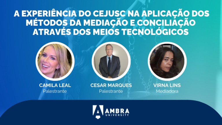 Palestra “A experiência do CEJUSC na aplicação dos métodos da mediação e conciliação através dos meios tecnológicos”